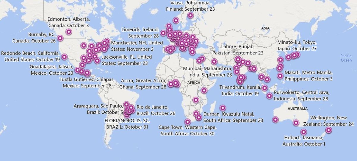 .NET Conf Local Event Map